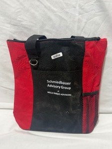lot 2164 image: Wells Fargo advisors black and red bag