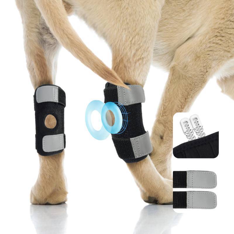 lot 9049 image: Dog Leg Braces for Hock & Ankle 1 Pair Canine RearFront Leg Support Splints for Joint Injury Torn CCL ACLCarpal Wrist Wrap Protection SleevePrevent Wound Enhance Mobility Recovery (X Large) - Retail $40
