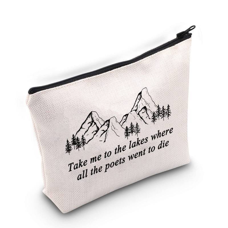 lot 9018 image: BLUPARK Singer Inspired Makeup Bag The Lakes Lyrics Gift Singer Fan Gift Singer Album Gift Music Gift (To the lakes)