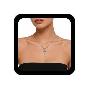 lot 15601 image: Andelaisi Vintage Crystal Star Y Lariat Necklace Star Y Drop Chain Necklace Sparkly Star Pendant Necklace Chain Paperclip Chain Necklace for Women