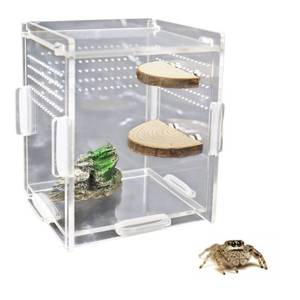 lot 15608 image: YUYUSO 2 Pack Jumping Spider Enclosure Ledges with Magnets for Spoods Jumping Spiders Magnetic Ledge Ladder Jumping Spider Accessories
