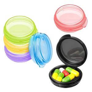 lot 43413 image: Qiyuda 6 Pack Small Pill Case Box, Travel Portable Daily Mini Pill Liver Oil Storage Container Organizer