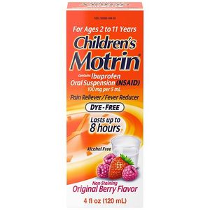 lot 43422 image: Childrens Motrin  Ibuprofen  SUSPENSION exp 112028