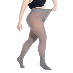 lot 43461 image: Caprilite Plus Size Fleece Lined Tights - Winter Fake Translucent Warm Sheer Thick Tights Thermal Pantyhose Leggings for Women plus size