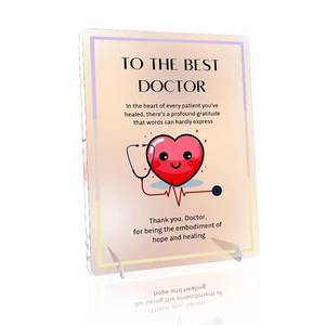 lot 43465 image: Doctor Gift for Women and Men - Doctor Plaque To The Best Doctor In The Heart Of Every Patient Youve Healed, Theres A Profound Gratitude That Words Can Hardly Express. Thank You.