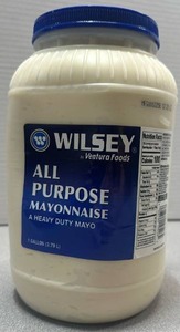lot 9500 image: Wilsey All Purpose Mayonnaise 1 Gallon 3.79 L