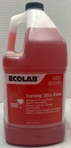 lot 9509 image: Ecolab Ecotemp Ultra Klene Machine Warewashing Detergent 1 Gal 13326