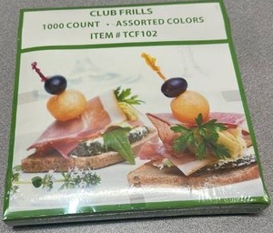 lot 9510 image: Club Frills 1000 Count Assorted Colors TCF102 Lot of 3
