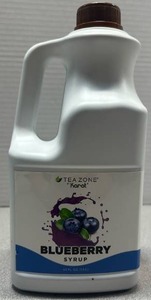 lot 9516 image: Tea Zone by Karat Blueberry Syrup 64 fl oz 1.9 L