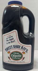 lot 9519 image: Sweet Baby Rays Citrus Chipotle Barbecue Sauce 1 Gallon 3.79L