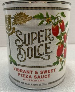 lot 9527 image: Super Dolce Vibrant & Sweet Pizza Sauce 6 lb 13 oz 3.09 kg