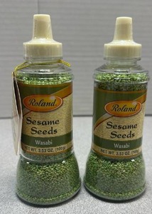 lot 9529 image: Roland Sesame Seeds Wasabi 3.53 oz (100g) Lot of 2