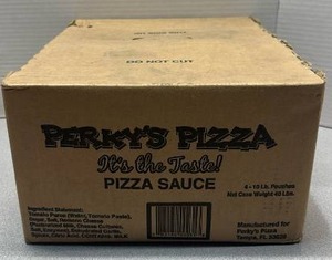 lot 9530 image: Perkys Pizza Pizza Sauce 4 x 10 lb Pouches Net Case 40 lb