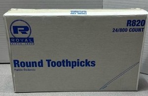 lot 9544 image: Royal Round Toothpicks 24800 Count R820