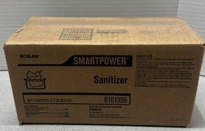 lot 9546 image: Ecolab SmartPower Sanitizer 2-2 LB (0.9 KG) Carton 6101355