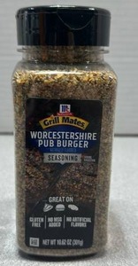 lot 9553 image: McCormick Grill Mates Worcestershire Pub Burger Seasoning 10.62 oz 301g (Exp Sept 25 2026)