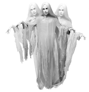 lot 9289 image: Haunted Hill Farm Life-Size Animatronic Ghost Decoration 42.5 In Battery Operated