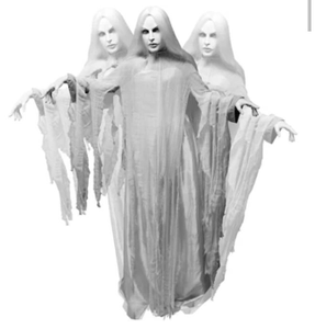 lot 9290 image: Haunted Hill Farm Life-Size Animatronic Ghost Decoration 42.5 In Battery Operated