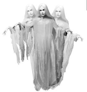 lot 9291 image: Haunted Hill Farm Life-Size Animatronic Ghost Decoration 42.5 In Battery Operated