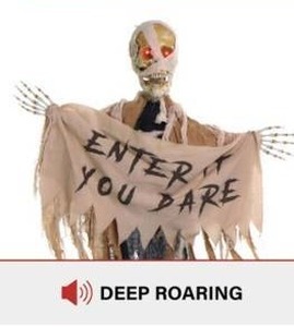 lot 9295 image: Haunted Hill Farm 3.92-ft Freestanding Moaning Lighted Skeleton Animatronic