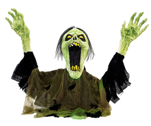 lot 43374 image: Haunted Hill Farm Groundbreaker Animatronic Reaper Halloween Decoration 41 in