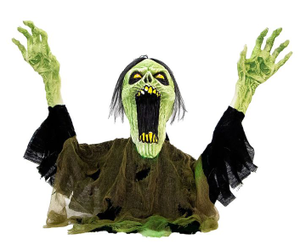 lot 43375 image: Haunted Hill Farm Groundbreaker Animatronic Reaper Halloween Decoration 41 in