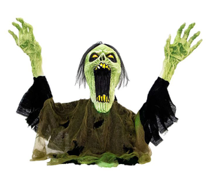 lot 43376 image: Haunted Hill Farm Groundbreaker Animatronic Reaper Halloween Decoration 41 in
