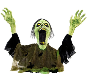 lot 43377 image: Haunted Hill Farm Groundbreaker Animatronic Reaper Halloween Decoration 41 in