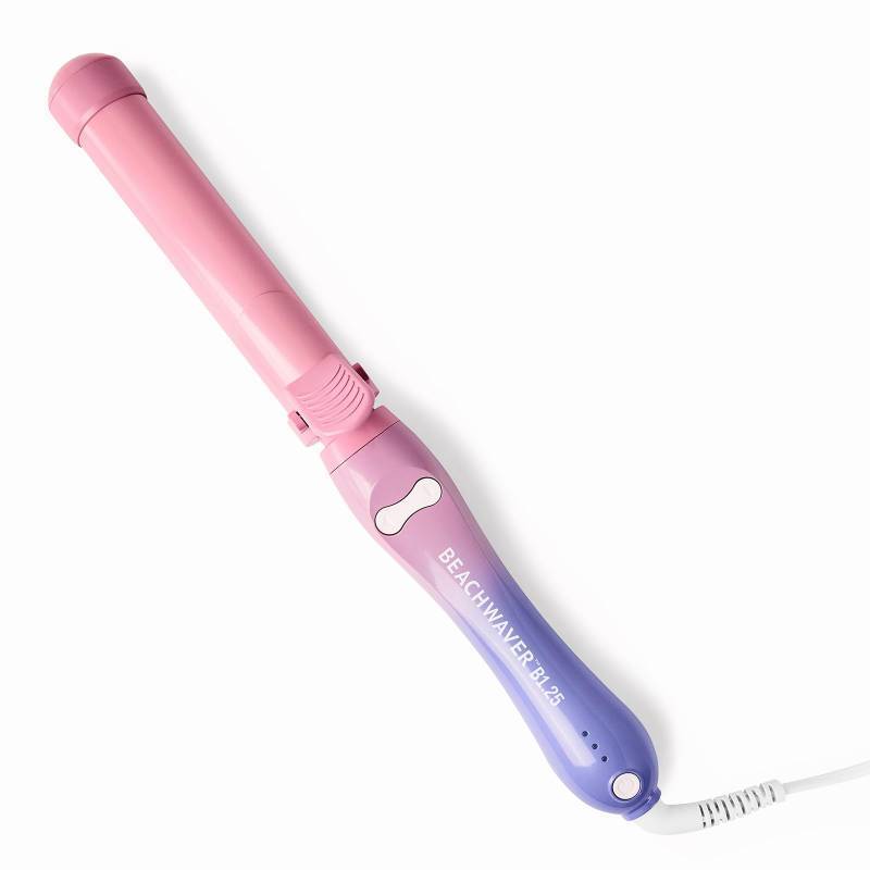 lot 47354 image: The Beachwaver Co. B1.25 Rotating Curling Iron - Pink Sunset  Automatic 1 14-Inch Ceramic Curling Iron - Larger Barrel Size for Medium-to-Long Hair  Auto-Shut Off, Travel-Friendly, Dual Voltage - Retail $99