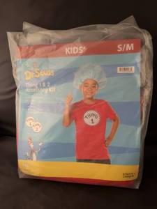 lot 7 image: NIB Dr. Seuss Thing 1 & 2 Accessory Kit Kids SM Child Costume