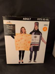 lot 29 image: NIB Way To Celebrate Wine & Cheese Adult Costumes 2-Pack XS-XL