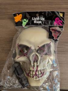 lot 72 image: Light Up Mask Skull with LED and Neon Details