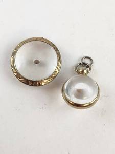 lot 150 image: Vintage Lucite Mustard Seed Pendants