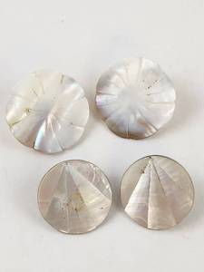 lot 155 image: Shell Earrings with Metal Posts and Backs