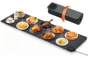 lot 1882 image: Warming Mat for Food 47x15, 500W Rapid-Heating Electric Food Warming Mat - Retail $80