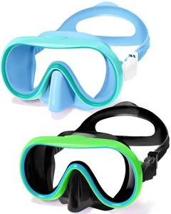 lot 1884 image: Kids Swim Goggles 2 Pack Nose Cover Girls Boys 6-14 4-7 8-14 3-5 8-12 3-6 - Retail $20