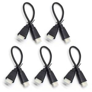 lot 1888 image: 4K Short HDMI Cable 0.82ft9.85in, High Speed HDMI to HDMI 2.0 Cable 5-Pack - Retail $13