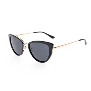 lot 1891 image: FAAN Retro Big Frame Cat Eye Polarized Sunglasses Women with Spring Hinge(Black) - Retail $14