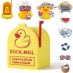 lot 1914 image: Plman Duck Mailbox for Cruise Door with a Duck and 2 Set of DIY Accessories - Retail $1,691