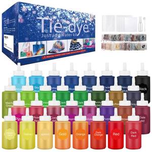 lot 1917 image: Tie Dye Kit 32 Color All-in-one Clothing Dye Kit, Permanent Fabric Dye for Kids, Adults, Large Group Handmade Party Activity, DIY Bright Neon Tye Dye Accessories - Retail $30