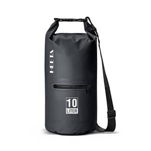 lot 1931 image: HEETA Waterproof Dry Bag Backpack with Zippered Pocket (Black, 5L) - Retail $16