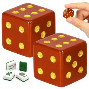 lot 1937 image: Motionchic 2 Pcs Mahjong Dice Crystal, Stylish, Red Jasper - Retail $12