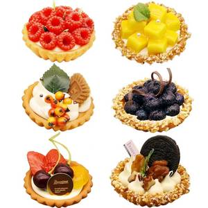 lot 1982 image: 6Pcs Artificial Simulation Fake Cake Cupcakes Model, 3 inch Fake Pie Pastries Muffins Desserts, Realistic Faux Cake Food Props Fits for Photography Kitchen Home Wedding Display Bakery Party Decoration - Retail $1