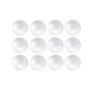 lot 1986 image: Crafjie 12-Pack 2.75 Inches Craft Foam Balls Smooth Round Foam Balls, White - Retail $10