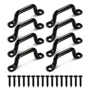 lot 2003 image: 8 Pack Black Bimini Top Pad Eye, PVD Coated 316 Stainless Steel - Retail $13