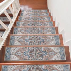 lot 2009 image: OJIA Non-Slip Stair Treads for Wooden Steps Indoor Stair Runner Carpet 15PC - Retail $63