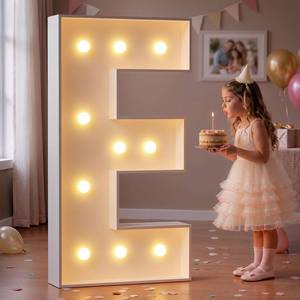 lot 2012 image: imprsv Large Marquee Letters, 4FT Light Up Letters E Sign for Party Decor - Retail $37