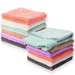 lot 2053 image: Kyapoo Baby Washcloths 12 Pack 12x12 Inches Microfiber Coral Fleece Extra Absorbent and Soft for Newborns, Infants and Toddlers - Retail $10