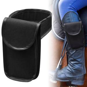 lot 2070 image: Sunnymove 1 Pack Leg Phone Holder Equestrian Cell Phone Holder Adjustable Leg Straps Sports Storage Bag for Riding Running Workout, Universal Fit, Magnetic Closure, Made of Durable Oxford, Black - Retail $17