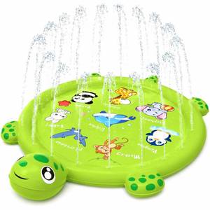lot 2084 image: 67 Turtle Splash Pad for Toddlers 1-3, Inflatable Sprinkler & Kiddie Pool, Foldable Outdoor Water Play Mat, Dog-Friendly Summer Toy for Kids Ages 1-8, Backyard Lawn Birthday Gift - Retail $20